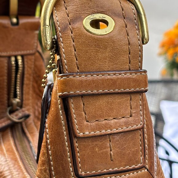 Coach Brown Leather Hobo Shoulder Bag #10043 - Picture 4 of 10
